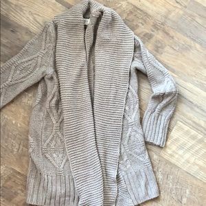 Tan sweater cardigan